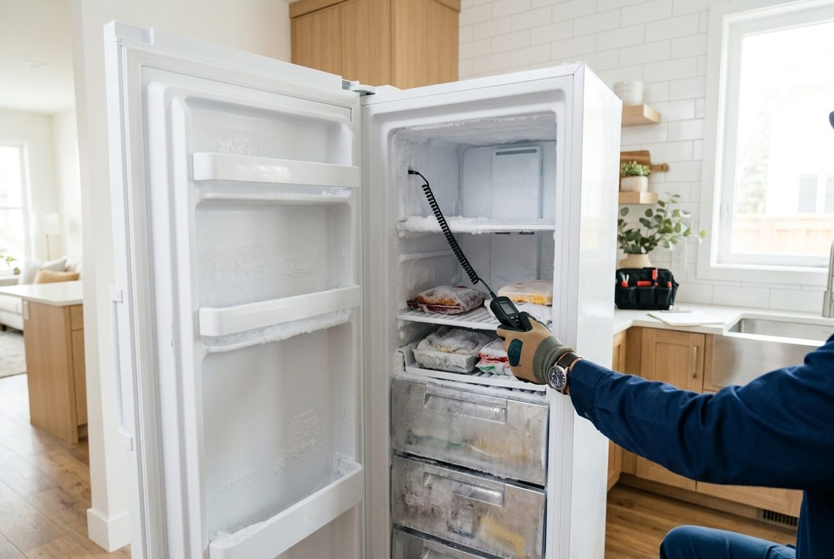 Freezer Repair technician at work